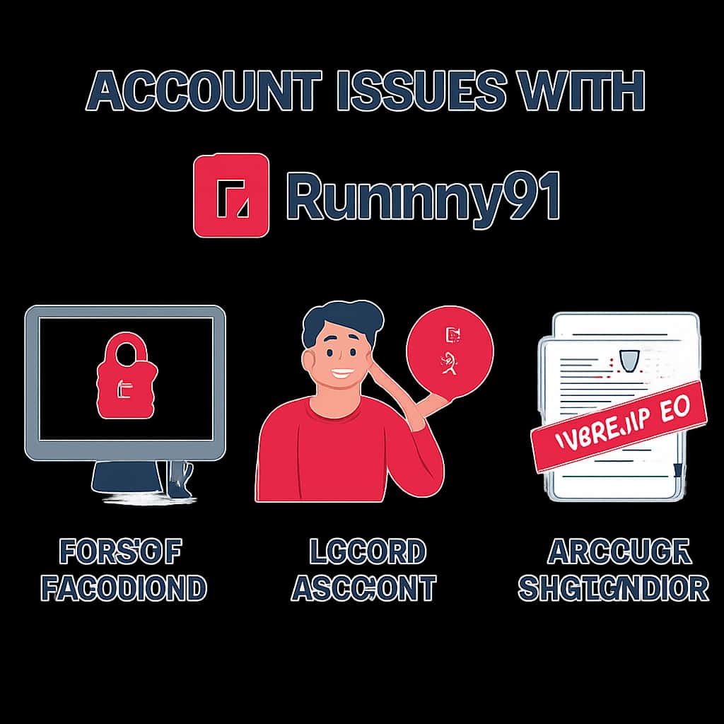 Illustration explaining account issues on Rummy91 platform