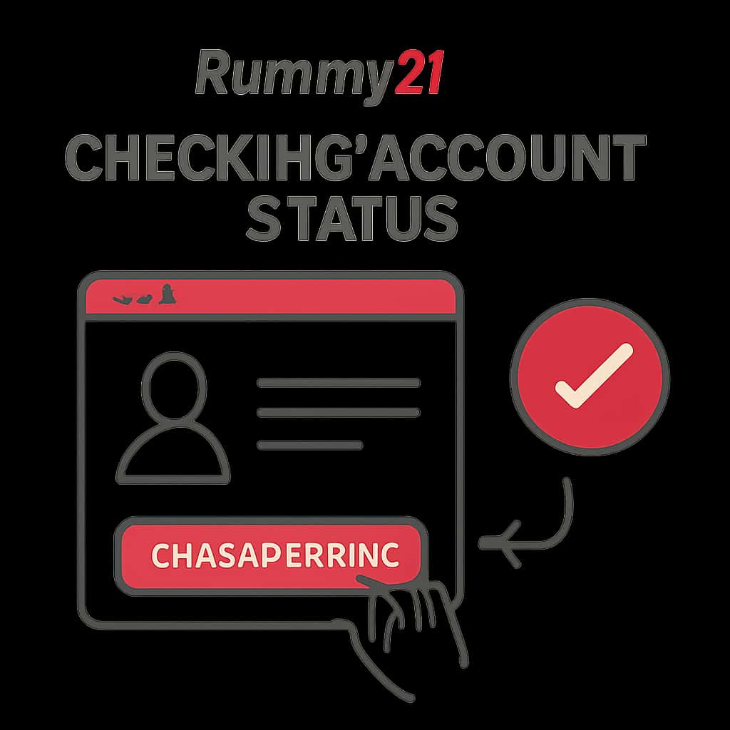 An educational diagram illustrating Checking Rummy91 Account Status.