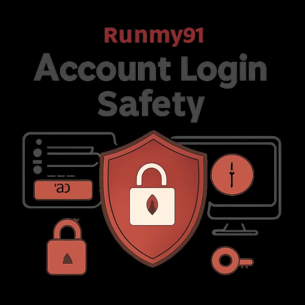 A diagram depicting the login safety measures for Rummy91.