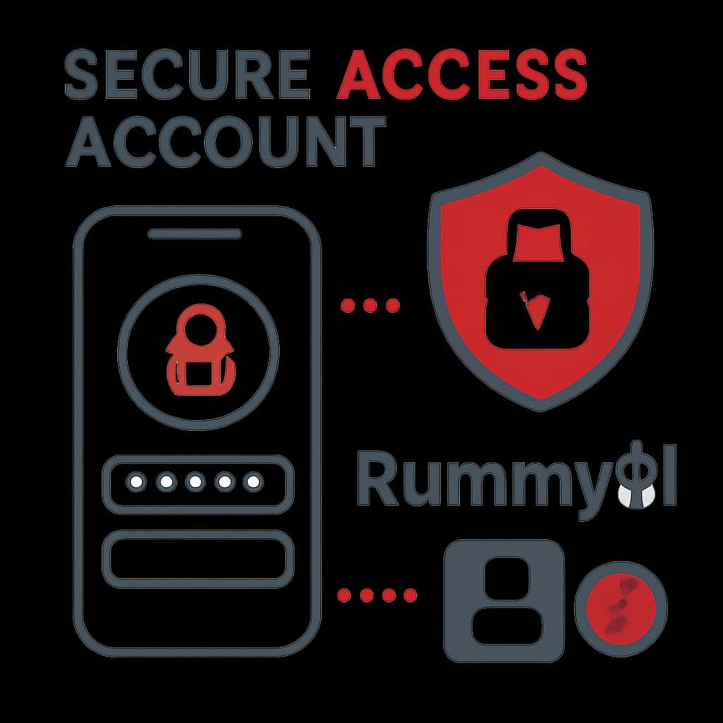 Diagram illustrating Secure Access Rummy91 Account.