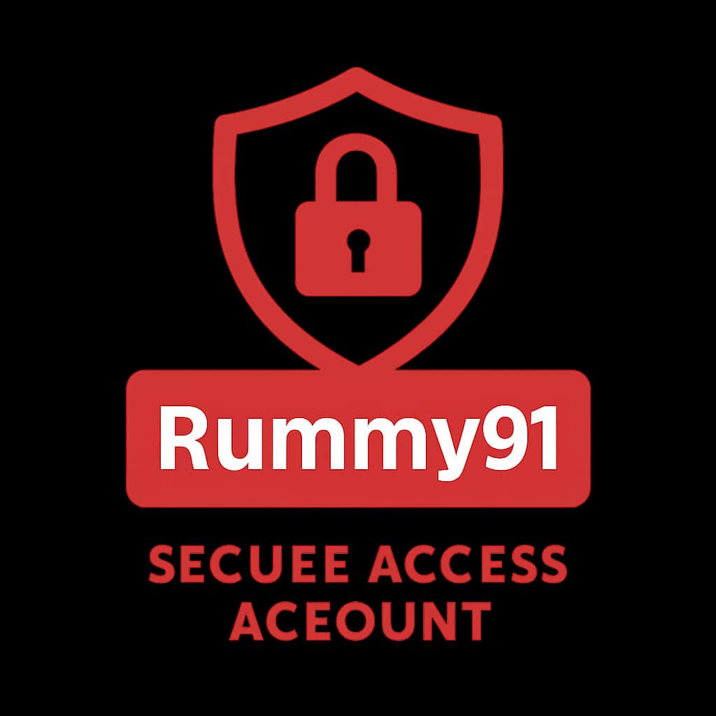Badge representing Secure Access Rummy91 Account.