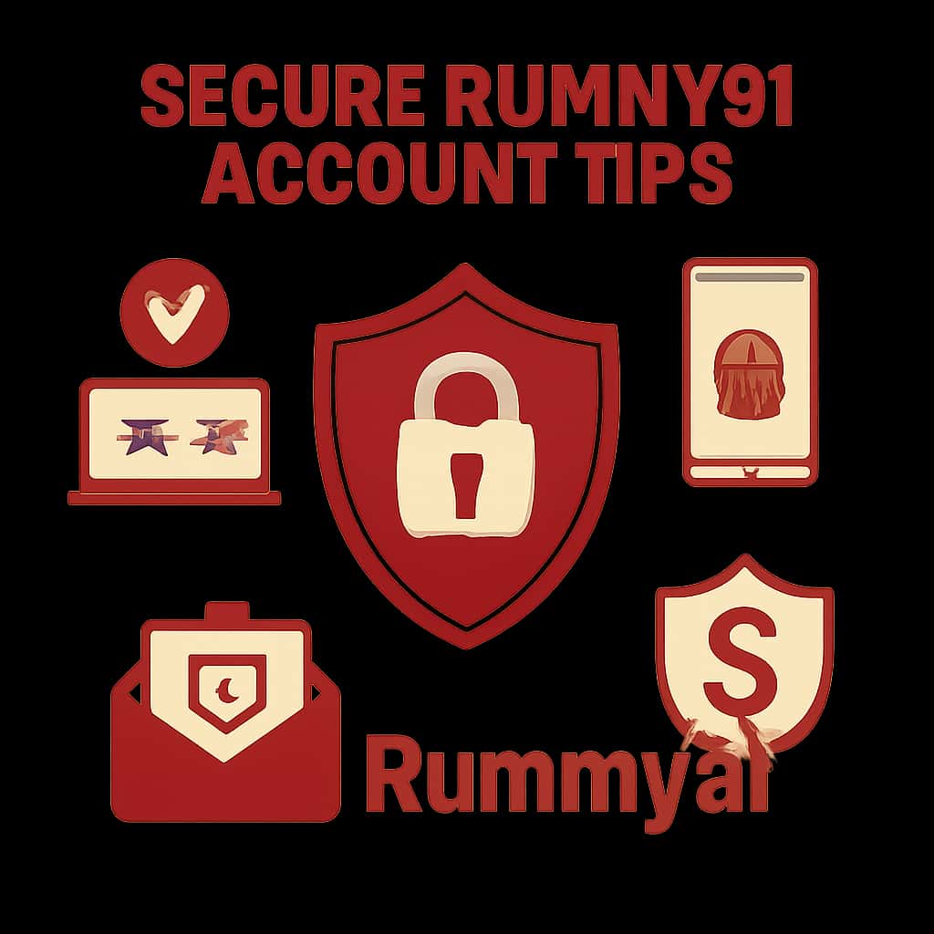 An educational illustration related to securing Rummy91 accounts.